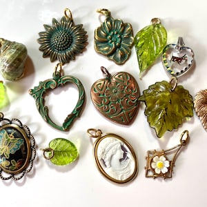 Choose a Charm, Vintage Charm Pendants, Cameo, Flowers, Leaves, Heart, Shell, Scotty Dog, Butterfly, For Charm Necklace Bracelet, Gifts