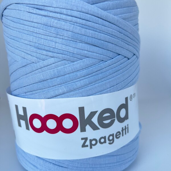 T-Shirt Yarn, Light blue Yarn, Stretch Yarn, Hoooked Zpagetti Yarn, Crochet Yarn, Weaving yarn, Fabric yarn, Macrame Yarn