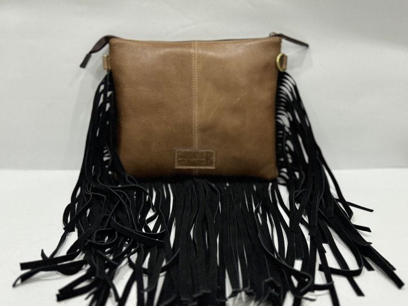 Showman® Hair on Cowhide Tote Bag with Fringe. main image 0