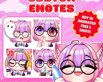 Custom Animated Twitch Emotes | Chibi Anime Style