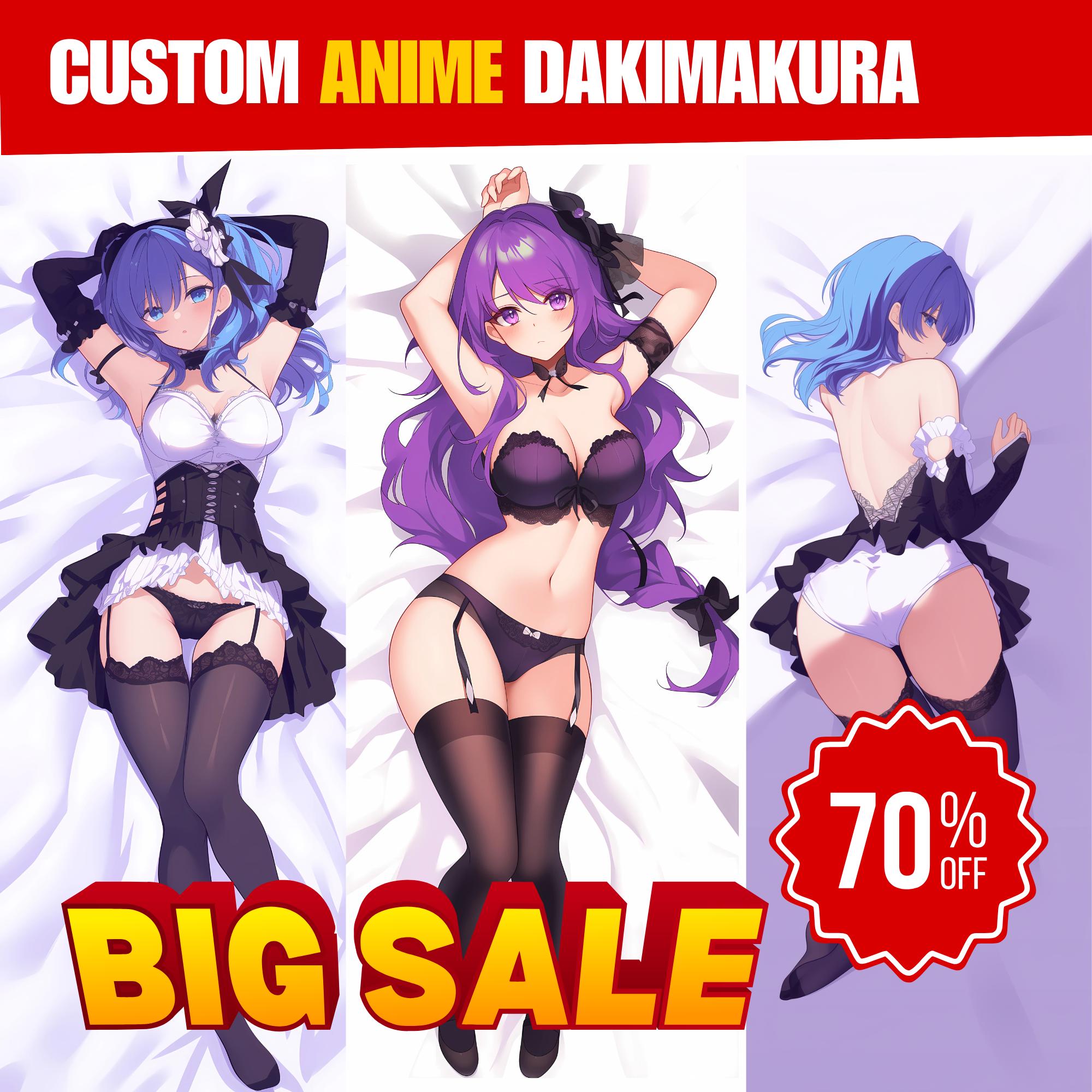 Custom Drawing Anime Art Commission, Dakimakura Body Pillow Cover for Waifu, Husbando, Anime, Vtuber, Furry Art, OC, SFW, Fan Art, Etc
