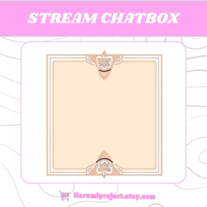 Elegant Pastel Chatbox, Cute Chat Box Streamers, ChatBox Overlay, Chat box widget, Stream Chatbox, Chatbox Frame, Stream Asset, Chatbox