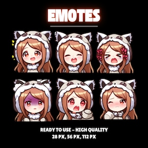 Twitch Emotes Or Kick Emotes | Animated Emotes | Chibi anime style | Twitch Sub Emotes, Emoji for streamer Twitch, Facebook, Discord
