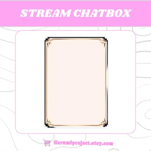 Cute Simple Pastel Chatbox, Cute Chat Box Streamers, ChatBox Overlay, Chat box widget, Stream Chatbox, Chatbox Frame, Stream Asset, Chatbox.