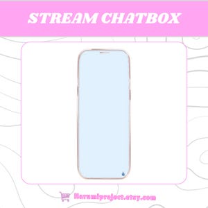 Cute Simple Pastel Chatbox, Cute Chat Box Streamers, ChatBox Overlay, Chat box widget, Stream Chatbox, Chatbox Frame, Stream Asset, Chatbox.