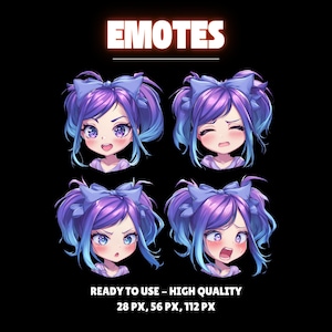 TwinkleBow のエモートまたはキックのエモート | アニメーションエモート | ちびアニメスタイル | Twitch のサブエモート、ストリーマー向け絵文字（Twitch、Facebook、Discord）