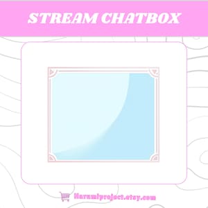 Cute Chat Box Streamers, Cute Simple Pastel Chatbox, ChatBox Overlay, Chat box widget, Stream Chatbox, Chatbox Frame, Stream Asset, Chatbox.
