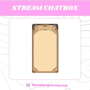 Cute Simple Pastel Chatbox, Cute Chat Box Streamers, ChatBox Overlay, Chat box widget, Stream Chatbox, Chatbox Frame, Stream Asset, Chatbox.