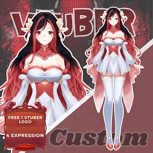 Custom Vtuber Model Commission: Live2D Rigging, Anime Avatar Art (Free Logo, Expressions)