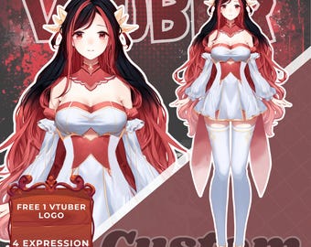 Custom Vtuber Model Commission: Live2D Rigging, Anime Avatar Art (Free Logo, Expressions)
