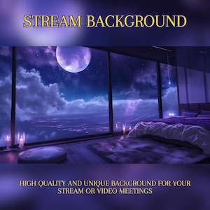 Stream Background, Cozy Gamer Girl Room Background, Twitch Background, Vtuber Background, Static Background, Background Twitch, Cozy, Lofi