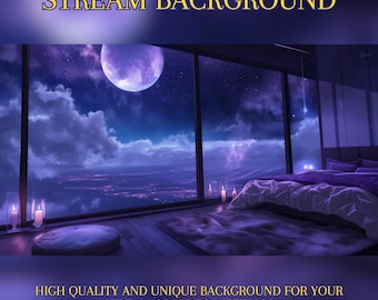 Stream Background, Cozy Gamer Girl Room Background, Twitch Background, Vtuber Background, Static Background, Background Twitch, Cozy, Lofi
