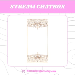 Calestial Tarot-Karte Chatbox, süße Chat-Box-Luftschlangen, ChatBox-Overlay, Chatbox-Widget, Stream-Chatbox, Chatbox-Rahmen, Stream-Asset, Twitch