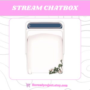Cute Simple Pastel Chatbox, Cute Chat Box Streamers, ChatBox Overlay, Chat box widget, Stream Chatbox, Chatbox Frame, Stream Asset, Chatbox.