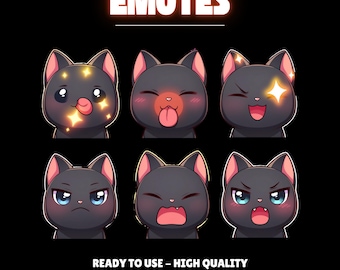 LunaMote Emotes Oder Kick Emotes | Animierte Emotes | Chibi Anime Stil | Twitch Sub Emotes, Emoji für den Streamer Twitch, Facebook, Discord