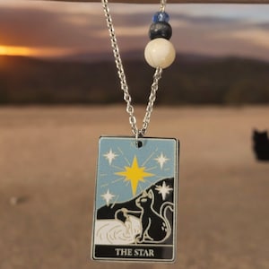 Tarotkaart - The Star - acrylhangerketting