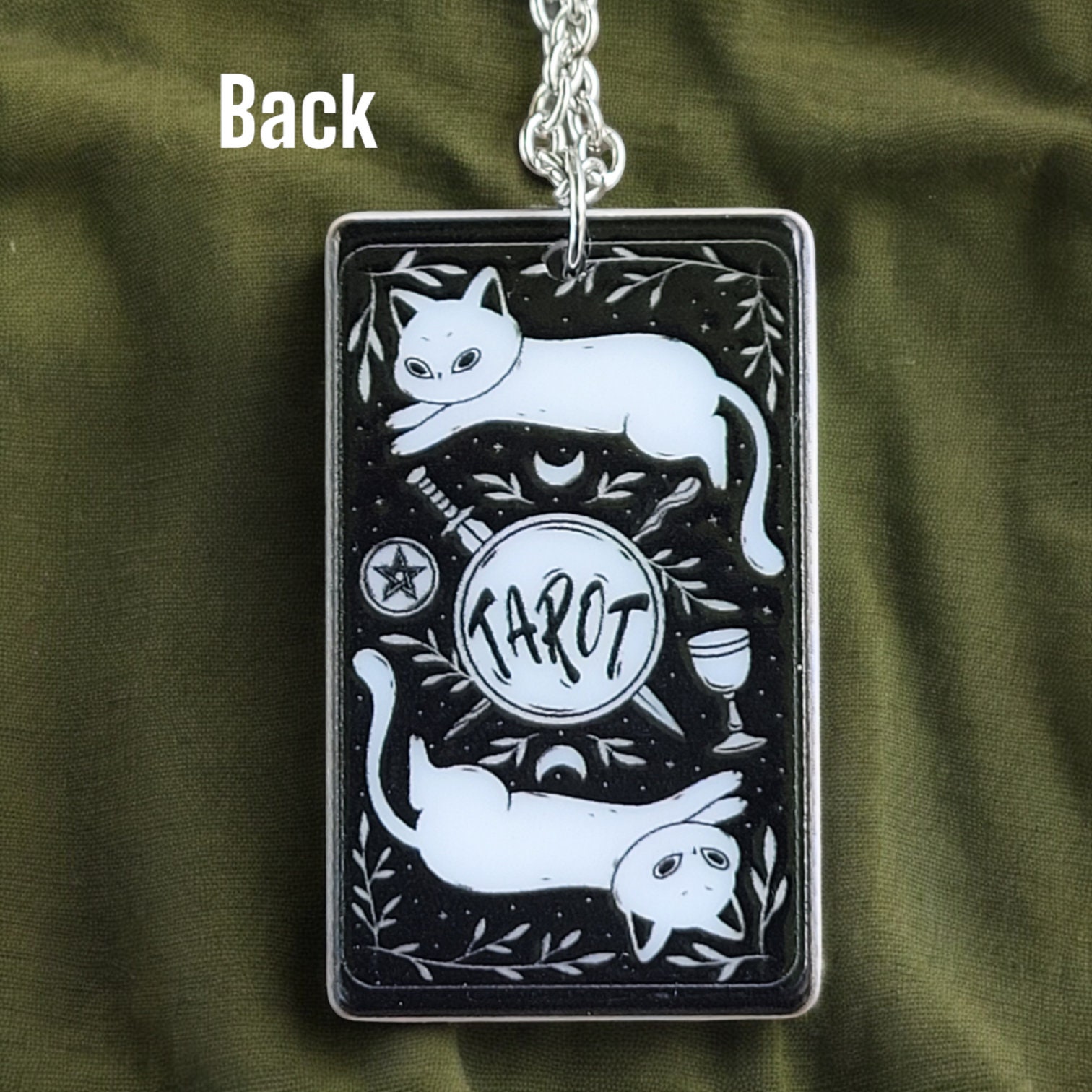 Tarot Card - Death - Acrylic Pendant Necklace - Thumbnail 5