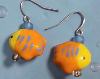Goldfish Ceramic Earrings - nickel free