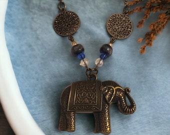 Bronze Lucky Elephant Necklace