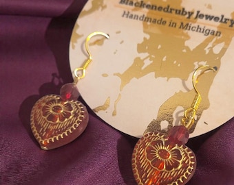 Victorian style Valentine Earrings - nickel free