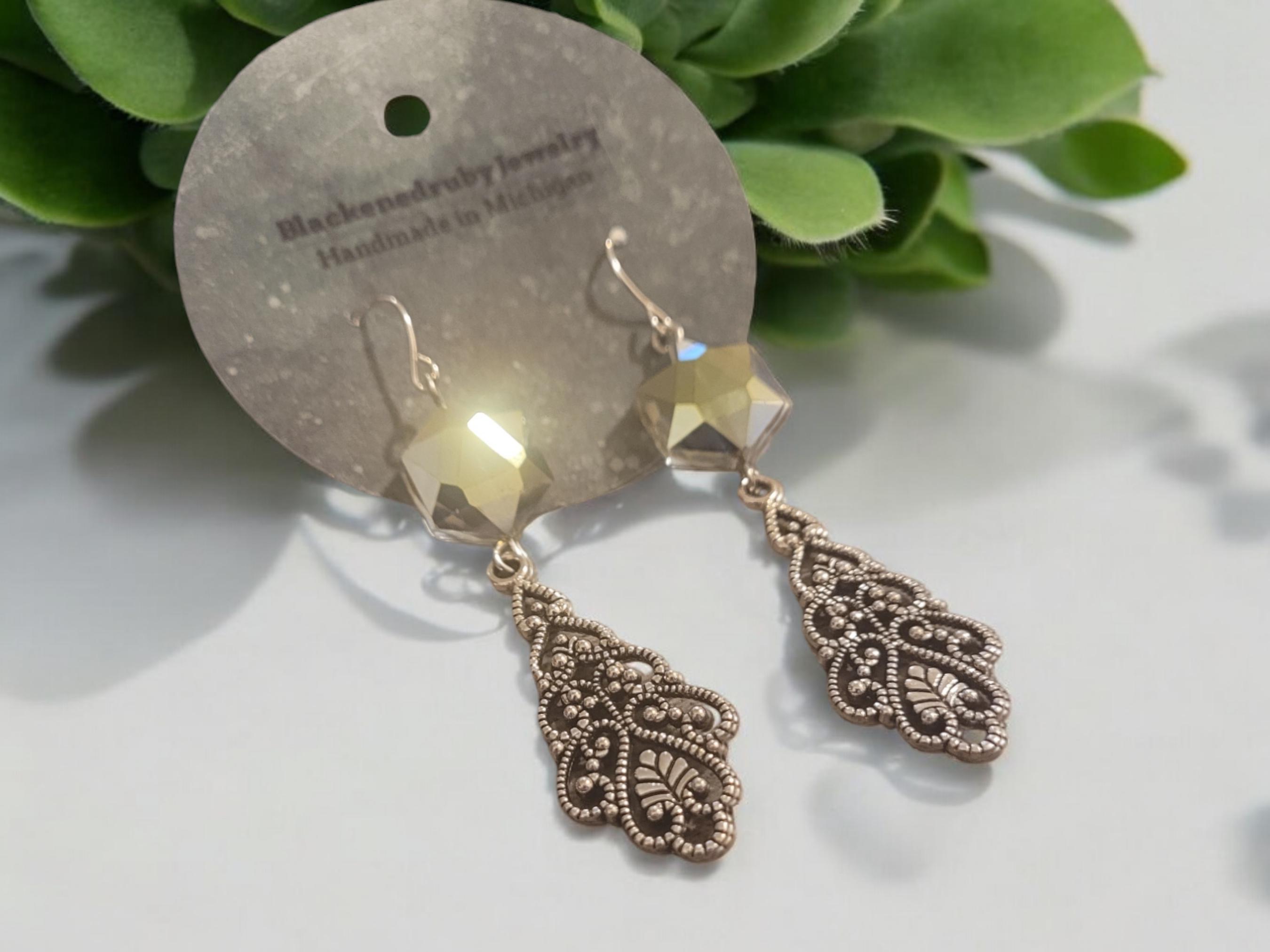 Crystal Chandelier Earrings - Thumbnail 2