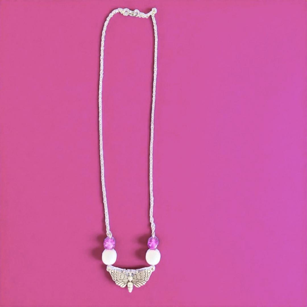 Moth Pendant Necklace - Thumbnail 2