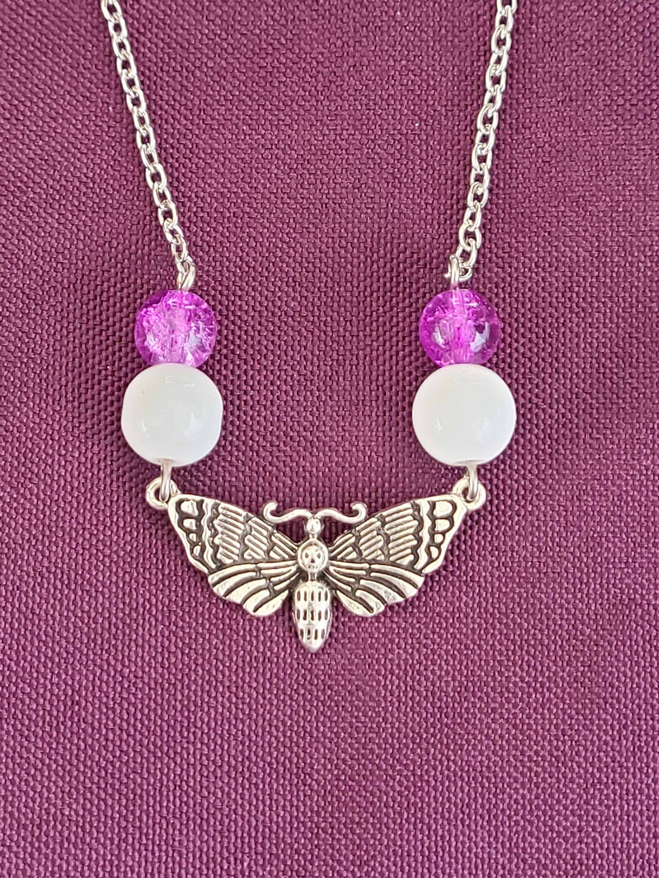 Moth Pendant Necklace - Thumbnail 3