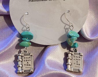 Once Upon a Time Book Earrings - nickel free