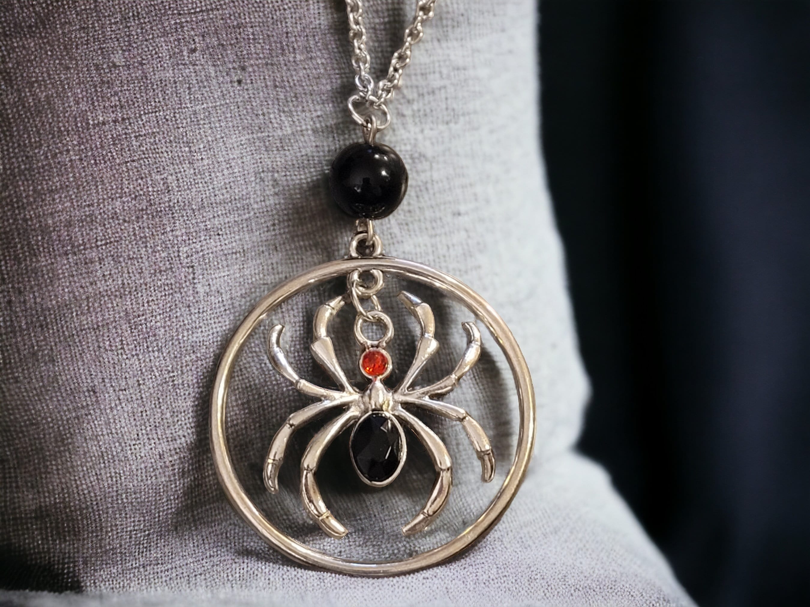 Spider and Circle Necklace - Thumbnail 2