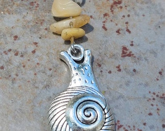 Snail and Citrine necklace