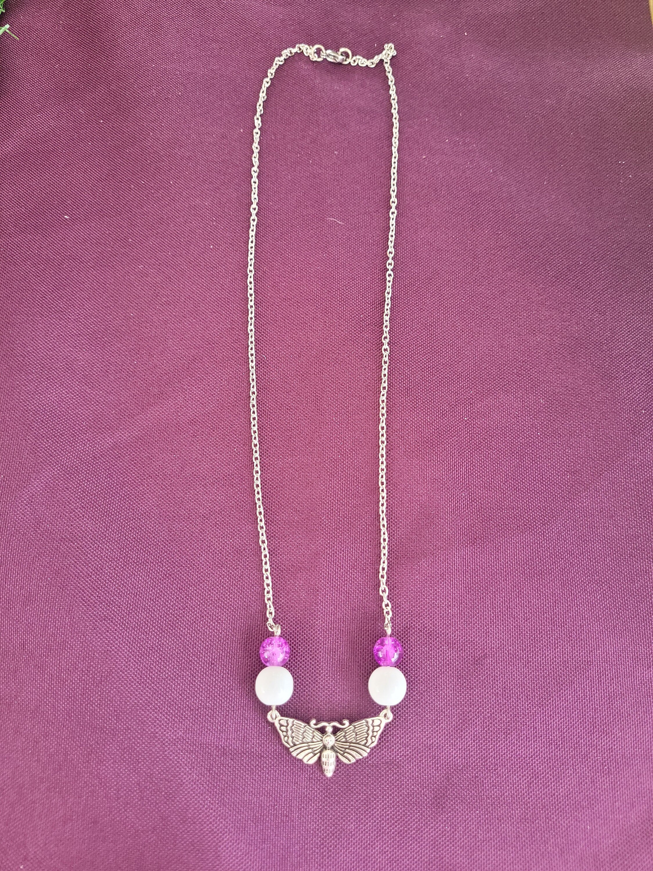 Moth Pendant Necklace - Thumbnail 5