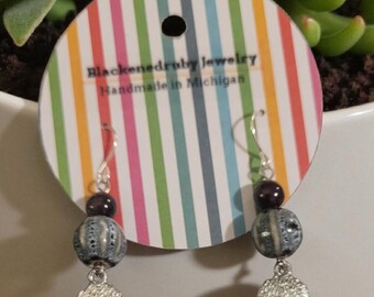 Hedgehog Earrings - Garnet STONES