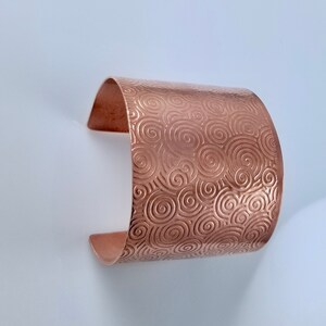 As Seen on Grace and Frankie, Copper Cuff Textured Bracelet, Bold Swirls Solid Copper Cuff, As Seen on Netflix, The Artisan Group, ASOTV image 5