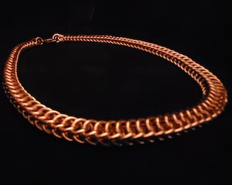 Copper Necklace Half Persian 4-in-1 Chainmaille