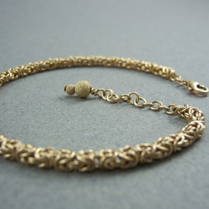 Fine Jewelry Delicate Gold Filled Byzantine Mini Chainmaille Bracelet Handmade by JustNichelle image 2