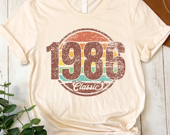 Classic 1986 Original Part Tee, Vintage 1986 Shirt, 40th Birthday Gift For Men, Born In 1986, 40th Birthday Gift For Women, 1986 Retro Shirt