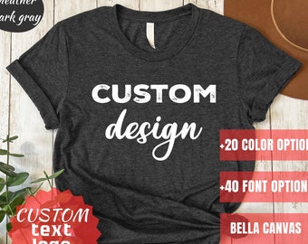 Custom Bella Canvas T-Shirt, Customizable Business T-Shirt, Custom Logo Shirts, Custom Shirt, Personalized T-Shirt, Custom Unisex Shirts