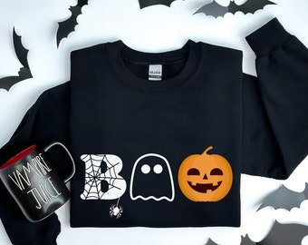 Halloween Boo Sweatshirt, Halloween Ghost Sweatshirt, Halloween Pumpkin Sweatshirt, Spider Halloween Sweatshirt, Pumpkin Sweatshirt