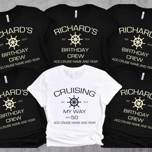 Custom Cruise Birthday Crew Shirt, Personalized Birthday Shirt, Birthday Group Shirt, Cruise Birthday Party Shirt, Caribbean Cruise tee