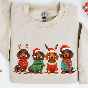 Dachshund Christmas Sweatshirt, Dachshund Christmas Shirt, Dog Lover Gift, Dachshund New Year Shirt, Christmas Crewneck, Dachshund Mom Shirt