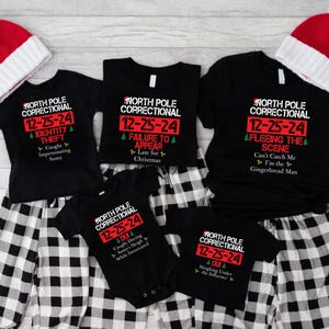 36+ Quotes and Custom North Pole Correctional Shirt, Funny Family Matching Christmas Shirt, North Pole Correctional Shirt, Christmas Shirts
