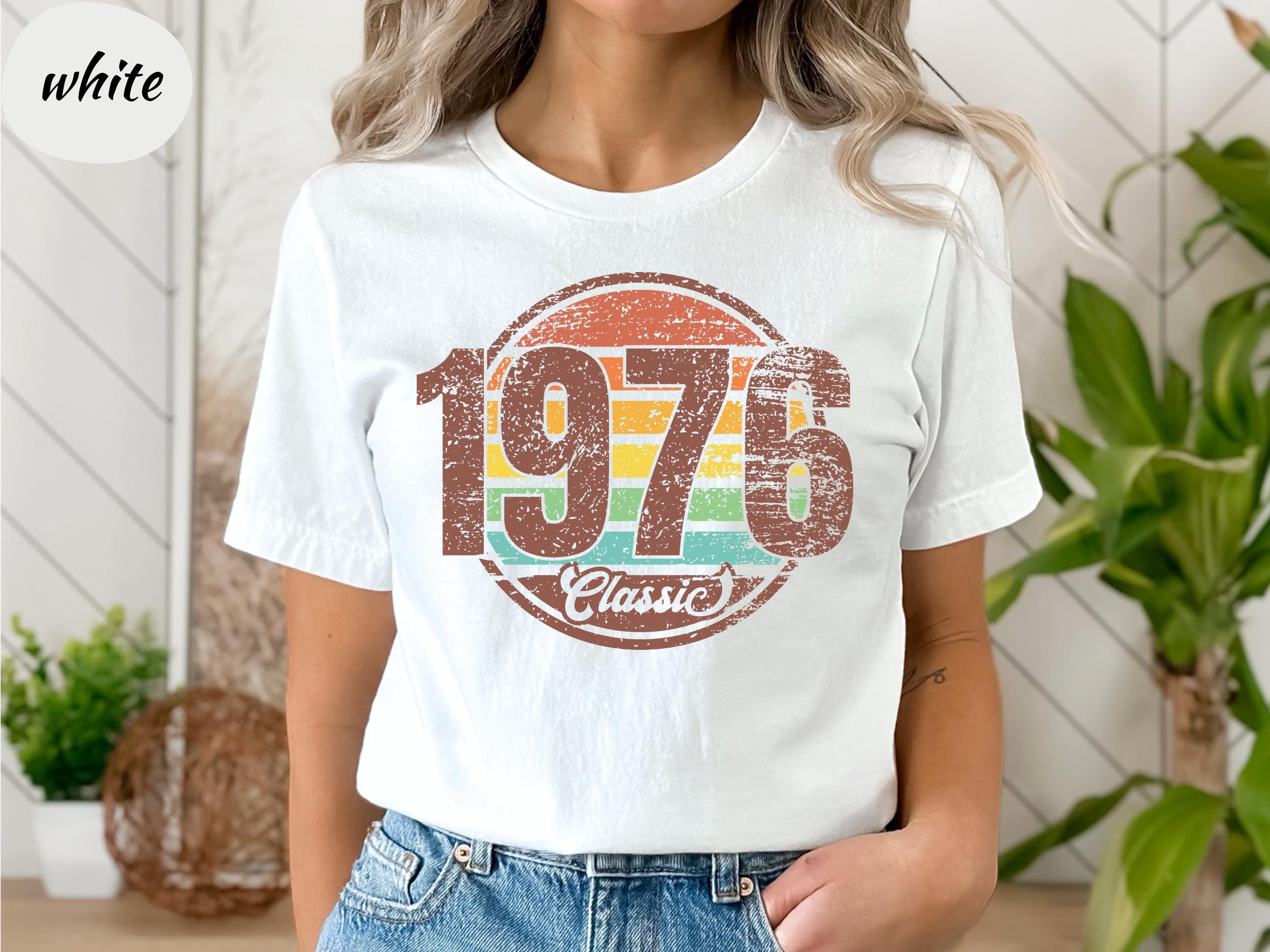 1976 Birthday Shirt For Men - 'Made In 1976 All Original Parts' Vintage Design, 49th Birthday Gift, Customizable