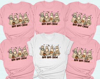 Funny Ghost Nurse Shirt: Boo Boo Crew Halloween Matching Tee