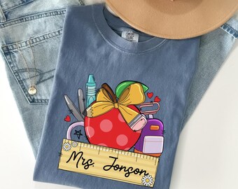 Comfort Colors® Custom Teacher Shirt, Custom Teacher Shirt, Teacher Gifts, Teacher Appreciation, Back to School, Last Day of School, Gift