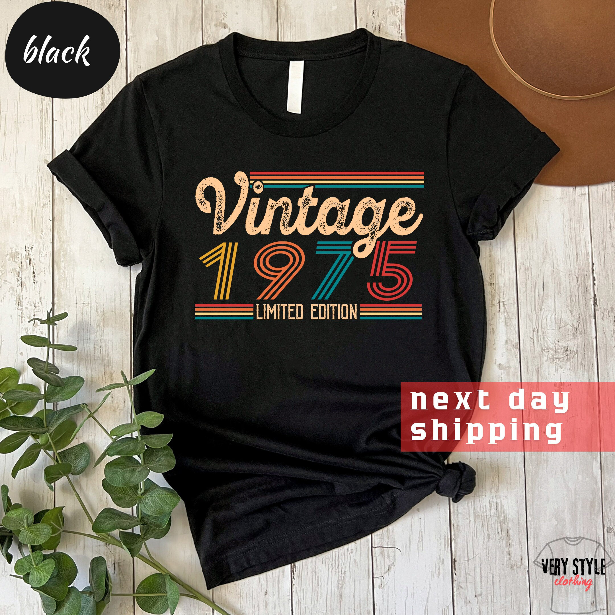 Vintage 1975 T-Shirt: 50th Birthday Retro Tee