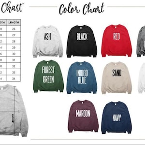 a sweatshirt with the colors of each of the sweatshirts
