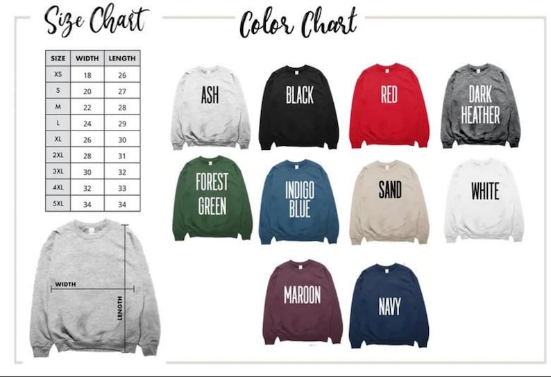 a sweatshirt with the colors of each of the sweatshirts