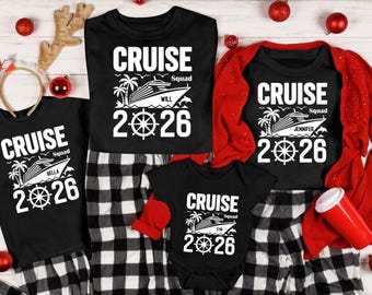 Custom Cruise Squad 2025/2026 Shirt, Matching Family Vacation Tee, Cruise Squad Shirt, Cruise Group Shirt, Custom Family Cruise Name Shirts
