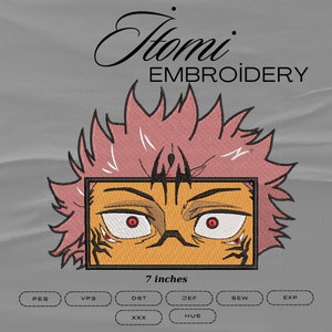 Anime Embroidery Design, Anime Machine Embroidery Design, Digital Anime Embroidery File, Instant Download, embroidery desing