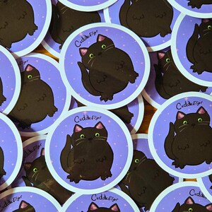 Cuddlevisor Cat Sticker: 2.5&quot; Waterproof Vinyl Kawaii Decal